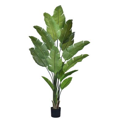 Haihong New Arrival Indoor Artificial Plants Realistic Bird Of Paradise Artificial Plant Tropical Palm Decoration Salon For Home