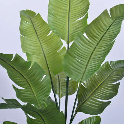 Large Real Touch Artificial Traveler's Banana Tree | Lifelike Faux Traveler's Palm Tree for Tropical Indoor & Office Decor