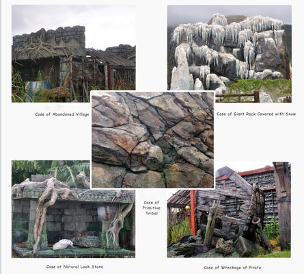 Fiberglass Rockery Artificial GRC Landscape For Decoration