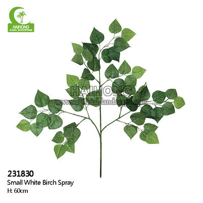 Fire Retardant 60cm Height Artificial Tree Branches , Artificial Birch Leaves Silk