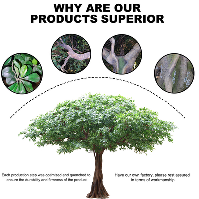 Anti UV Outdoor Artificial Landscape Trees Pittosporum For Hotel Decoration
