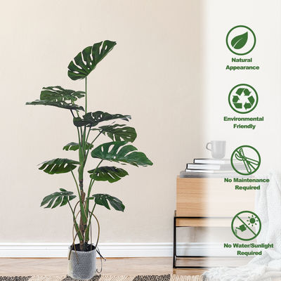 Cây giả Monstera Cây trồng trong chậu nhân tạo để trang trí nội thất