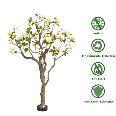 Dorm Room Ornamental Artificial Potted Floor Plants Magnolia Tree