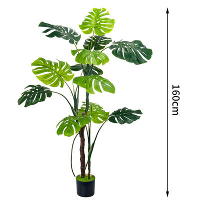 130/160/200/240cm Sizes Realistic PE Foliage artificial monstera plant for Indoor Tropical Decor