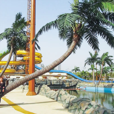 Haihong Artificial Palm Trees UV Resistant Large Fake Tropical Date Palm Tree Coconut Palm for Airport Outdoor Decoration