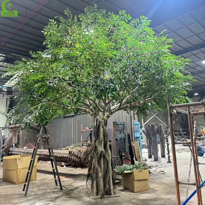 Indoor Decorative Artificial Wooden Tree Large Articicial Ficus Tree Green Artificial Banyan Tree