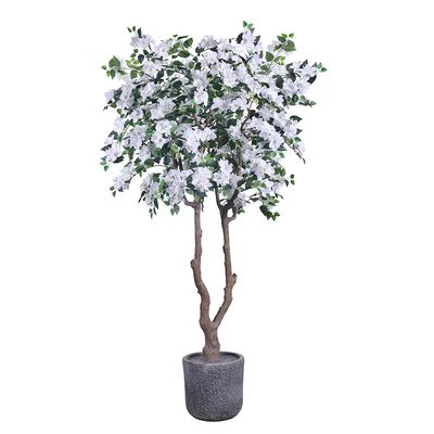 Cây Giả Hoa Giấy 220cm - Mẫu B Trắng - Sản Xuất Trực Tiếp từ Nhà Máy Hải Hồng | Trang Trí Ngoài Trời Chân Thực | Cung Cấp Sỉ cho Cảnh Quan