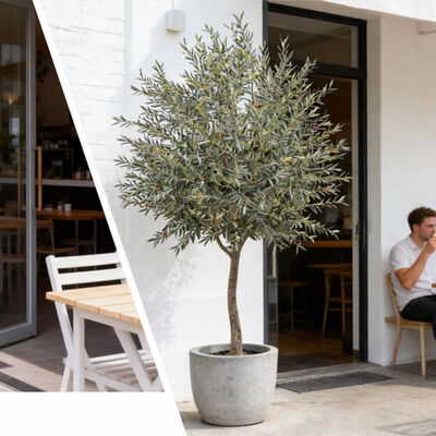 Nhà máy nhân tạo bán nóng kết hợp cây ô liu trong bình chất lượng cao cây ô liu trang trí nhân tạo cho trang trí nội thất