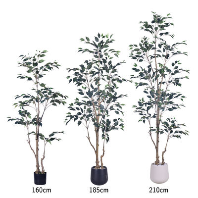 Indoor/Outdoor UV Protected Artificial Plants Banyan Tree High-Fidelity PE Decorative Art High-Low Leaves for Easter Home Decor