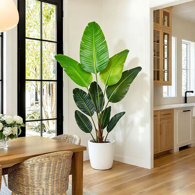 Wholesale Artificial Plants Simulation Traveler's Banana Tree with Natural Palm Fiber Bark | Factory Direct Faux Tropical Greenery for Commercial Landscape