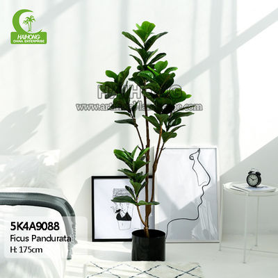 Artificial Ficus Pandurata Hance Green Bonsai Decorative Artificial Green Plants Factory Cheap