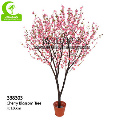Nhà máy làm bằng tay Mô phỏng cao 180cm Cây hoa anh đào nhân tạo cho cảnh quan sân vườn