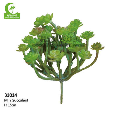 Anti FadingNo Nursing Artificial Succulent Plant , Mini Fake Succulents 15cm